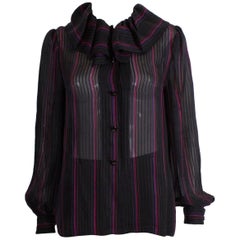 Vintage Givenchy Boutique Black Stripe Blouse