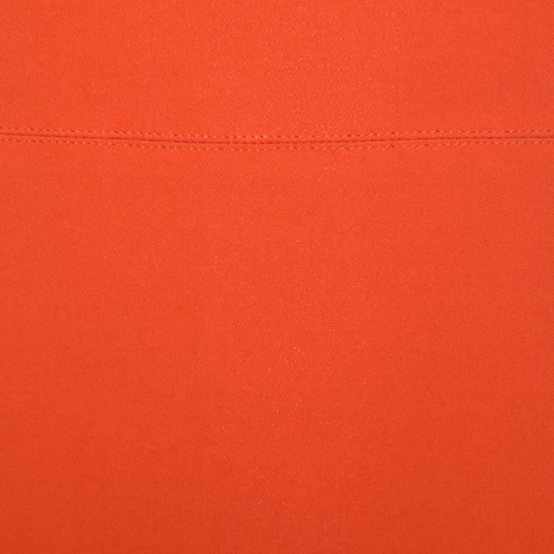 Givenchy Bright Orange Stretch Knit Sleeveless Asymmetric Hem Sheath Dress S In Good Condition In Dubai, Al Qouz 2