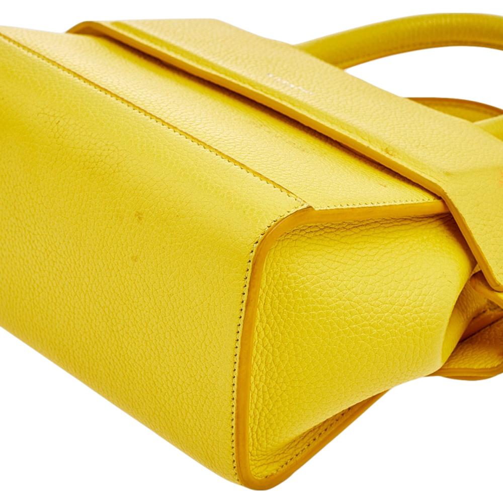 Women's Givenchy Bright Yellow Leather Nano Horizon Crossbody Bag