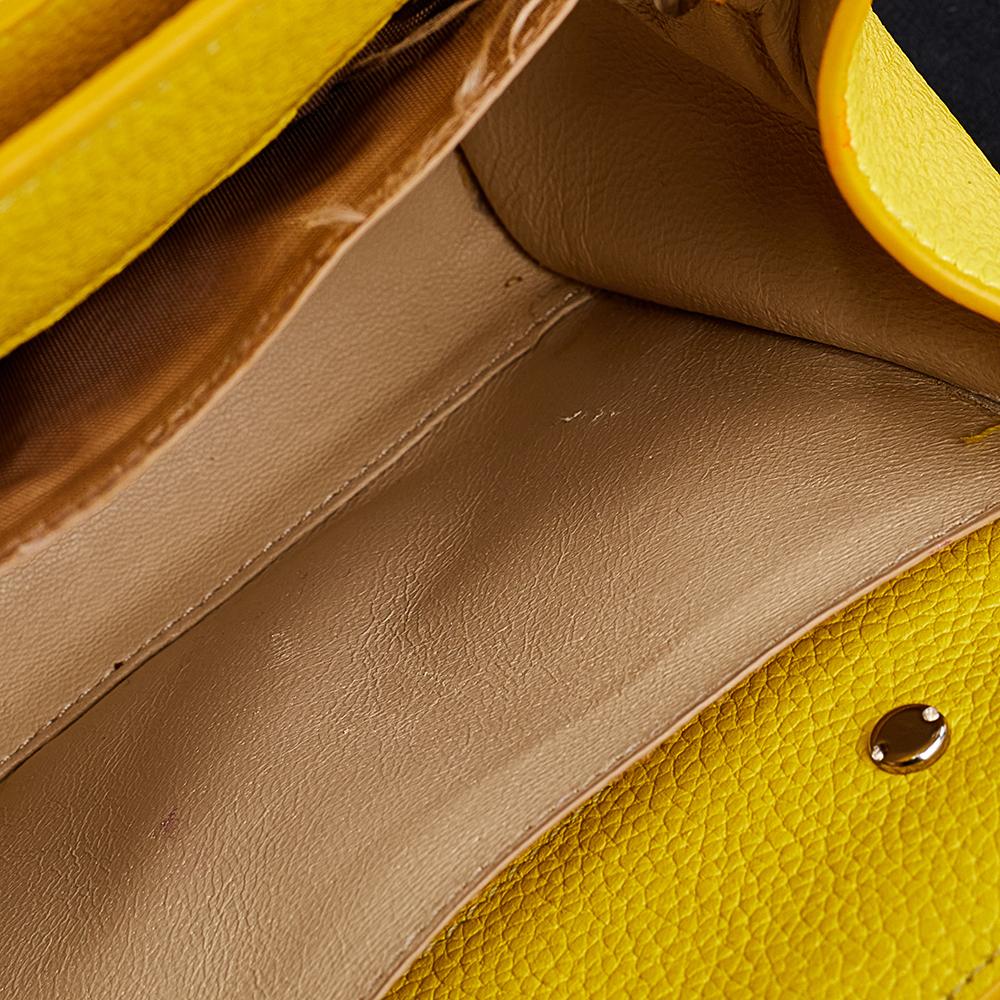 Givenchy Bright Yellow Leather Nano Horizon Crossbody Bag 1