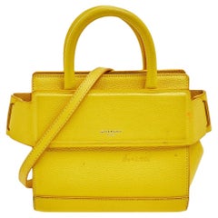 Givenchy Bright Yellow Leather Nano Horizon Crossbody Bag