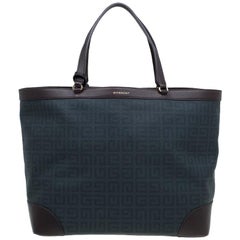 Givenchy Brown/Black Coated Canvas and Leather Shopper Tote