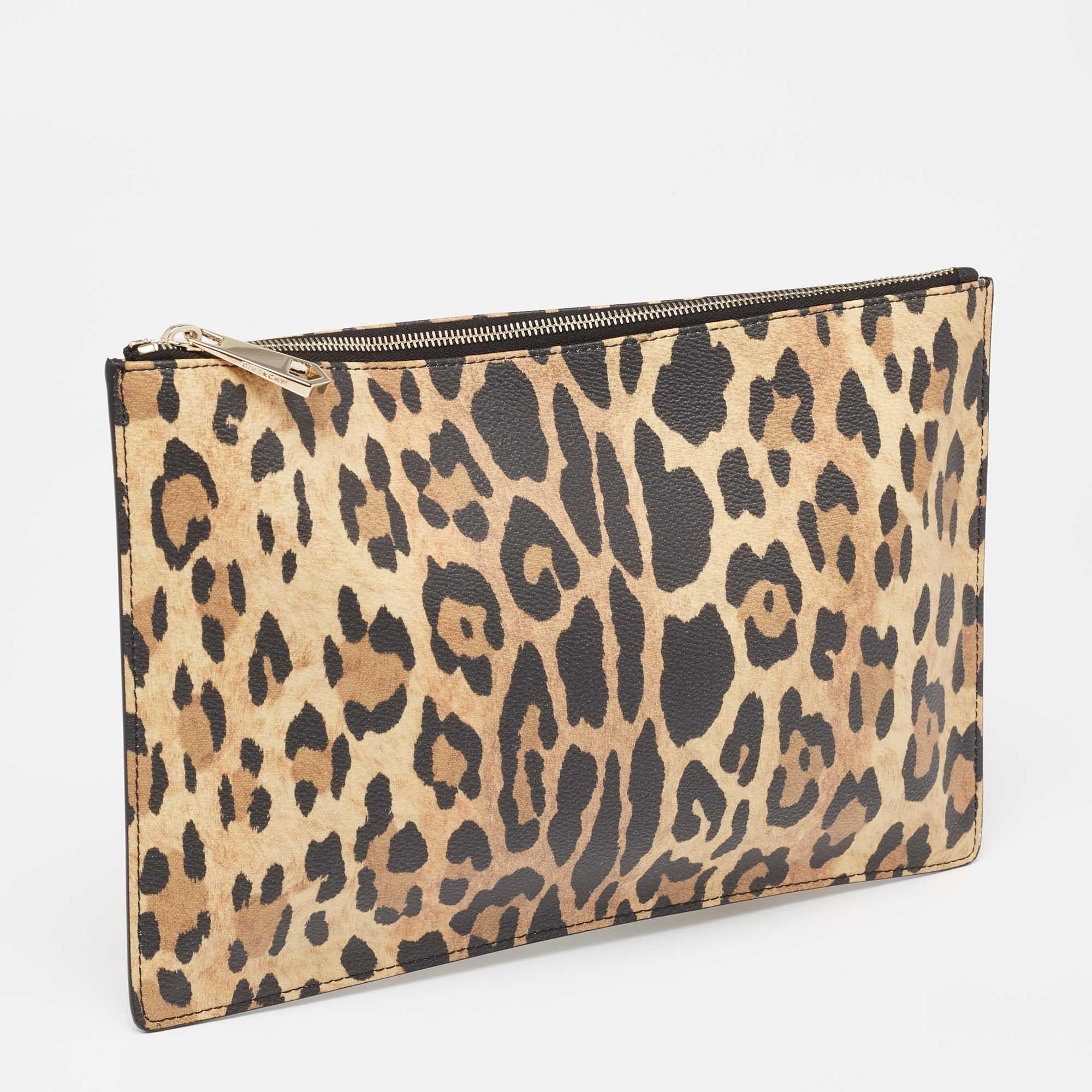 black leopard purse