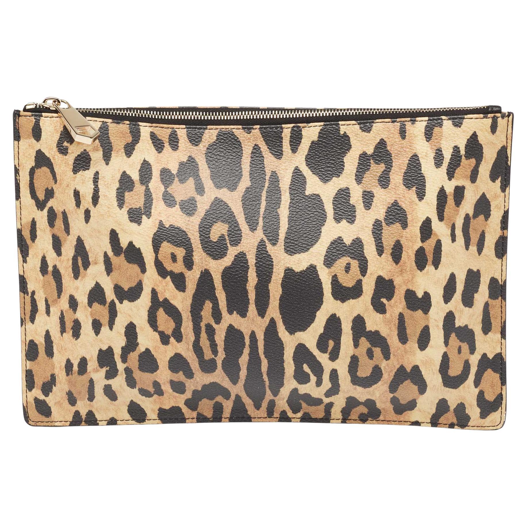 SWANKYSWANS Sasha Faux Snakeskin Leopard Zebra Envelope Clutch Bag 