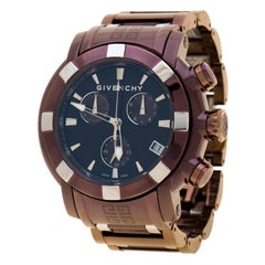 Givenchy Brown/Bronze PVD Coated Stainless Steel GV5220J Men's Wristwatch 48 mm