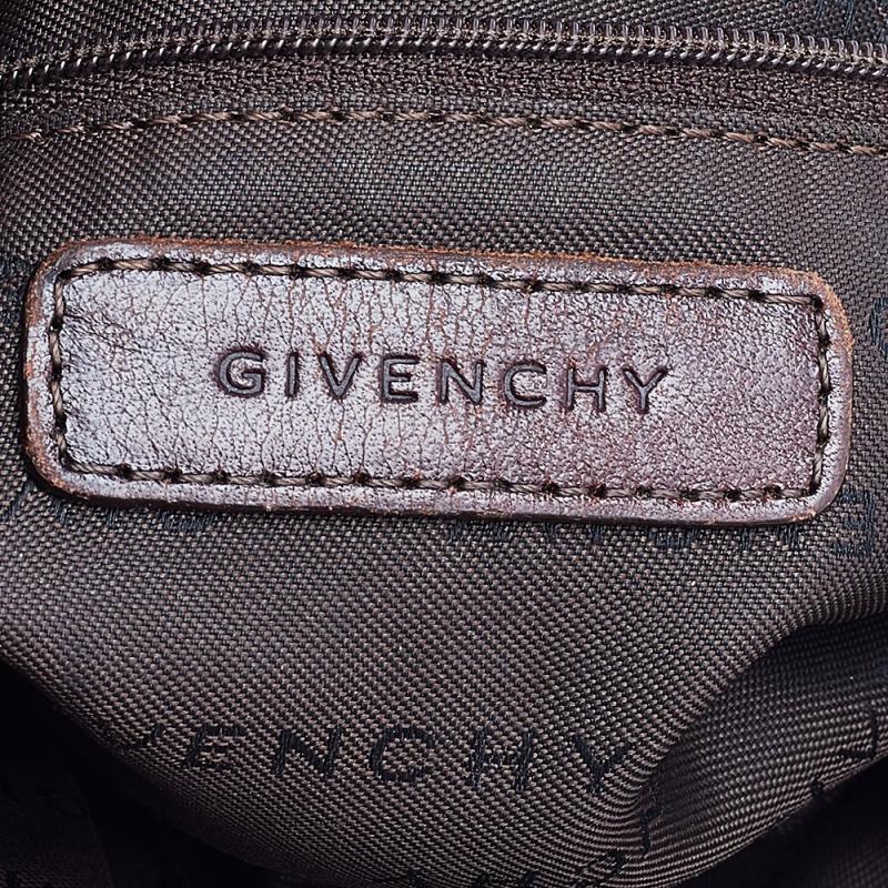 Givenchy Brown Canvas And Leather Baguette Bag 1