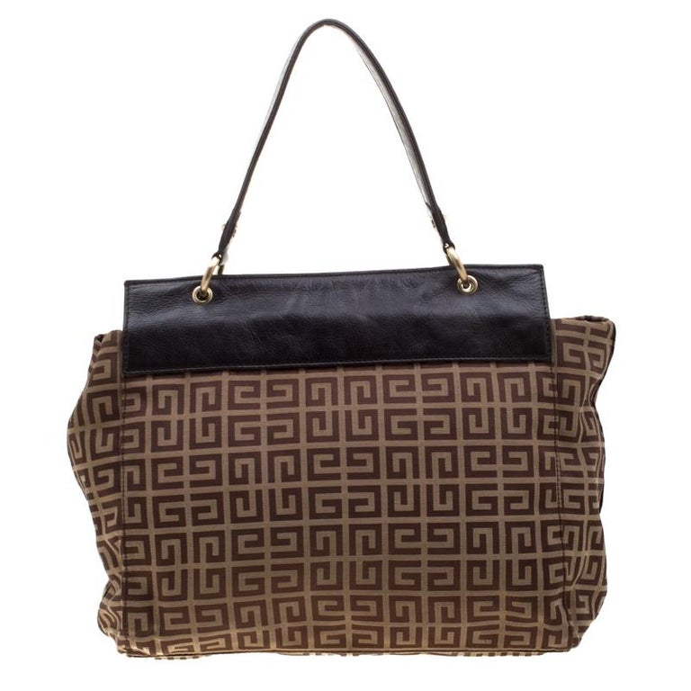 Givenchy Brown Canvas and Leather Top Handle Bag For Sale at 1stDibs |  givenchy made in china