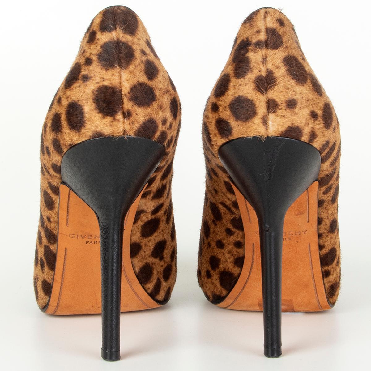 Women's GIVENCHY brown CHEETAH PRINT CALF HAIR Pumps Shoes 40 For Sale