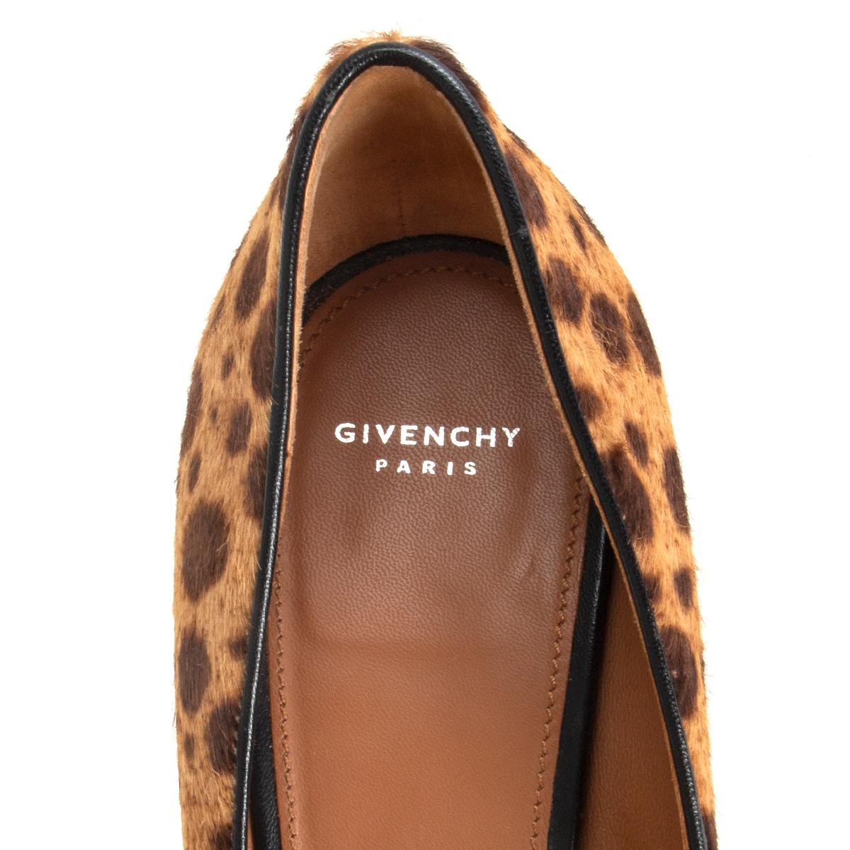 GIVENCHY brown CHEETAH PRINT CALF HAIR Pumps Shoes 40 For Sale 2