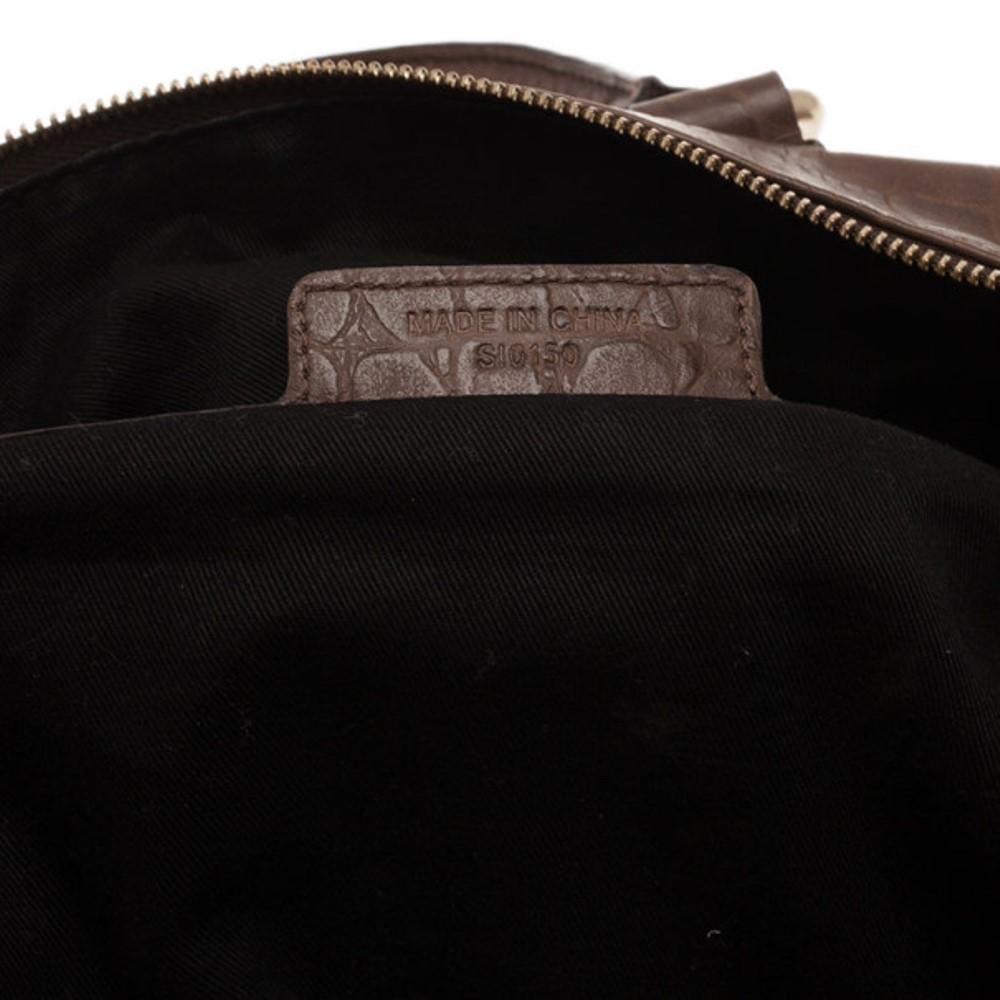 Givenchy Brown Croc Embossed Duffle Bag 6