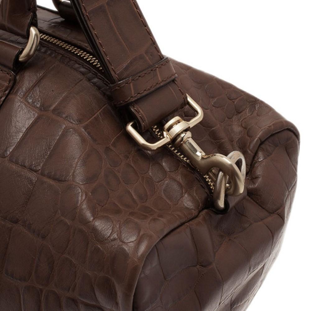Givenchy Brown Croc Embossed Duffle Bag 1