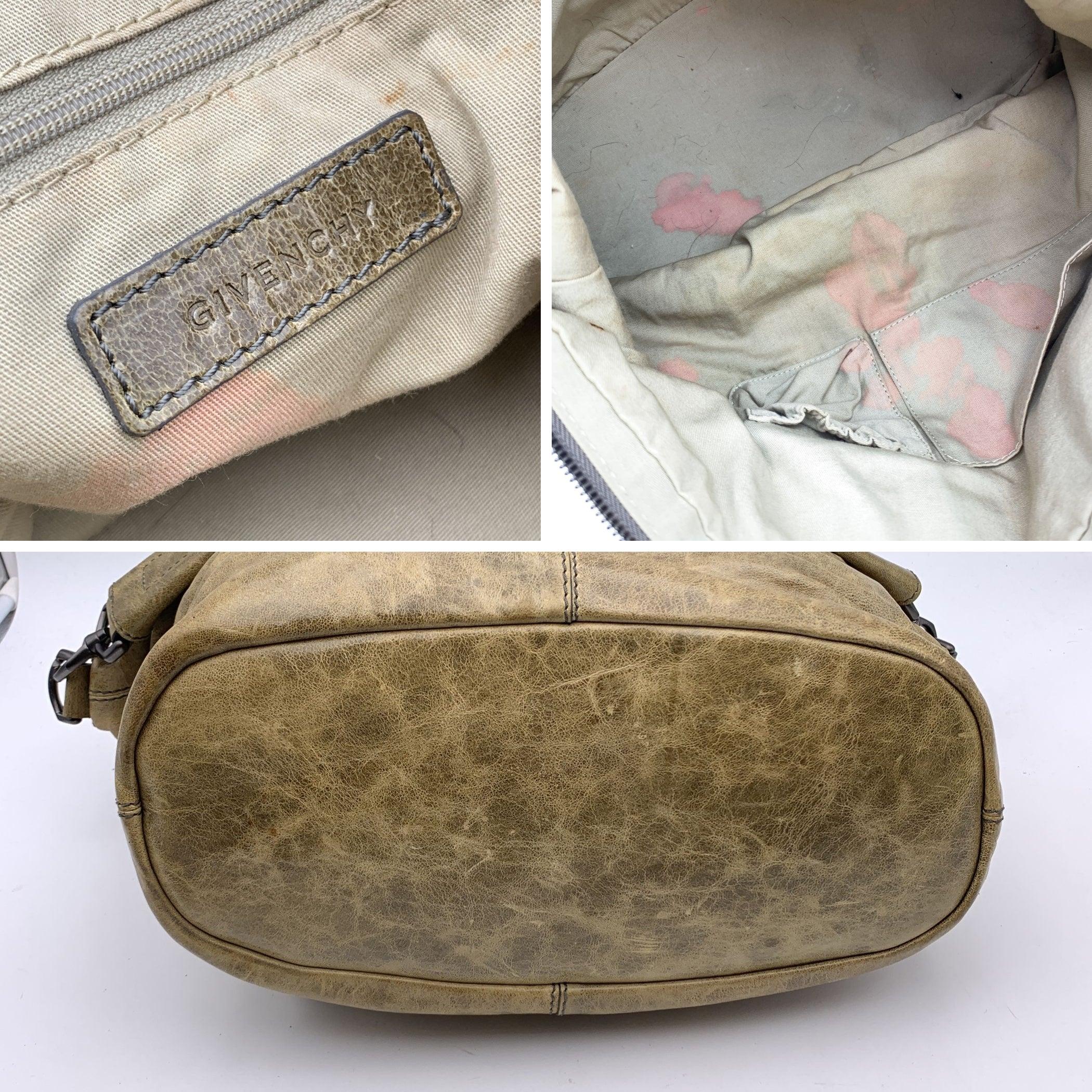 Givenchy Brown Distressed Leather Nightingale Duffle Bag Weekender 1