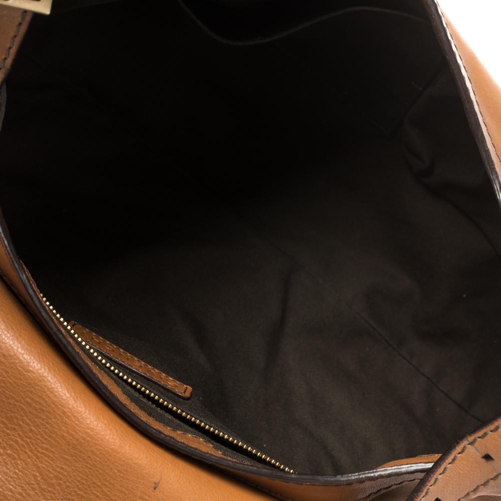 Givenchy Brown Leather Buckle Flap Hobo For Sale at 1stDibs