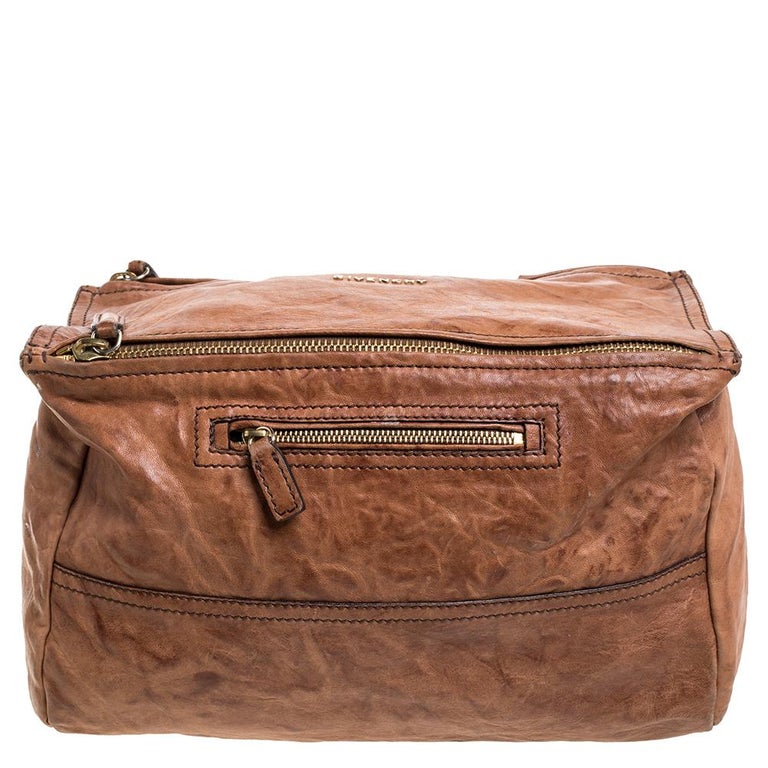Givenchy Brown Leather Large Pandora Shoulder Bag at 1stDibs