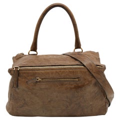 Used Givenchy Brown Leather Large Pandora Shoulder Bag