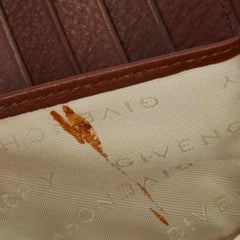 Givenchy Brown Leder Logo Klappe Kontinental Brieftasche