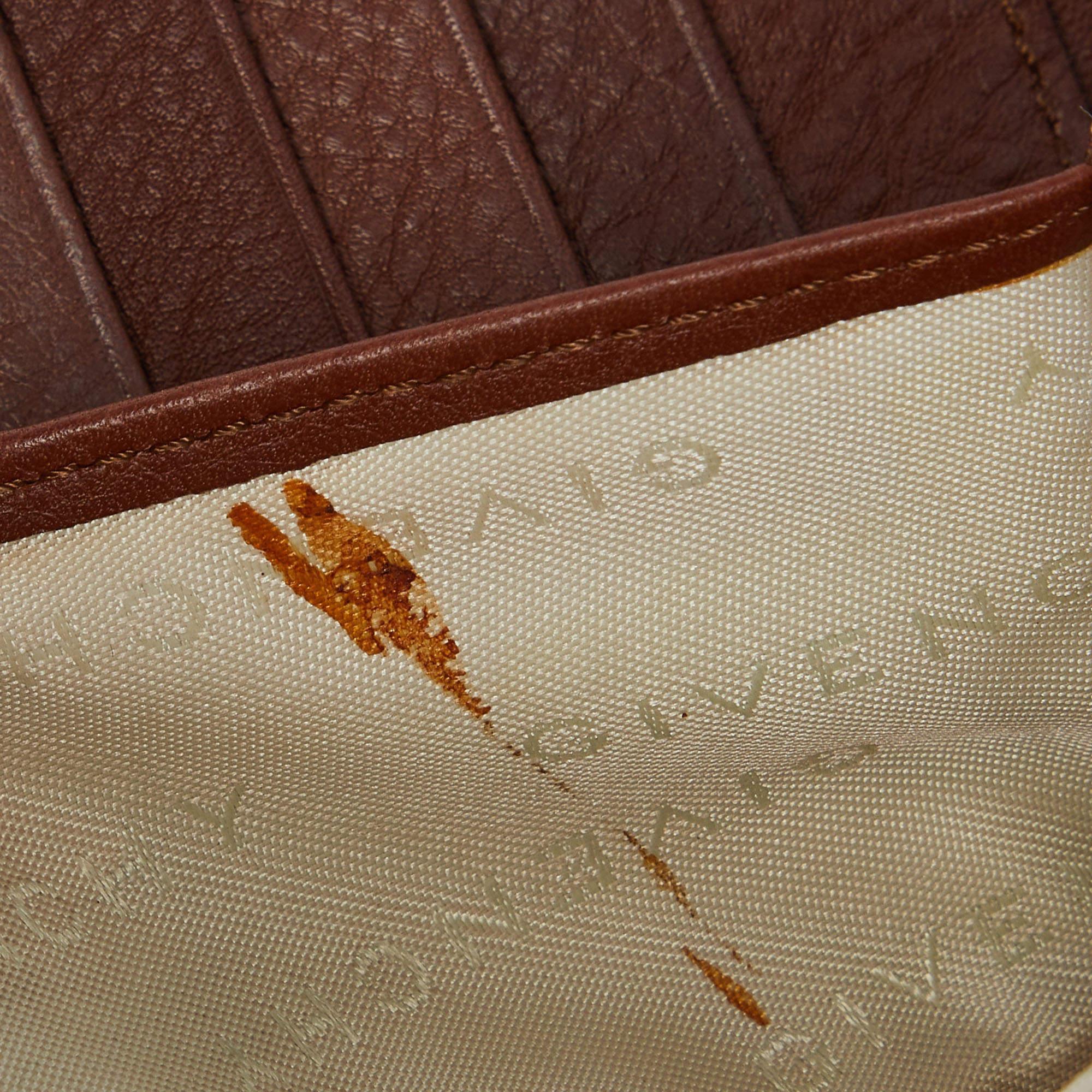 Women's Givenchy Brown Leather Logo Flap Continental Wallet