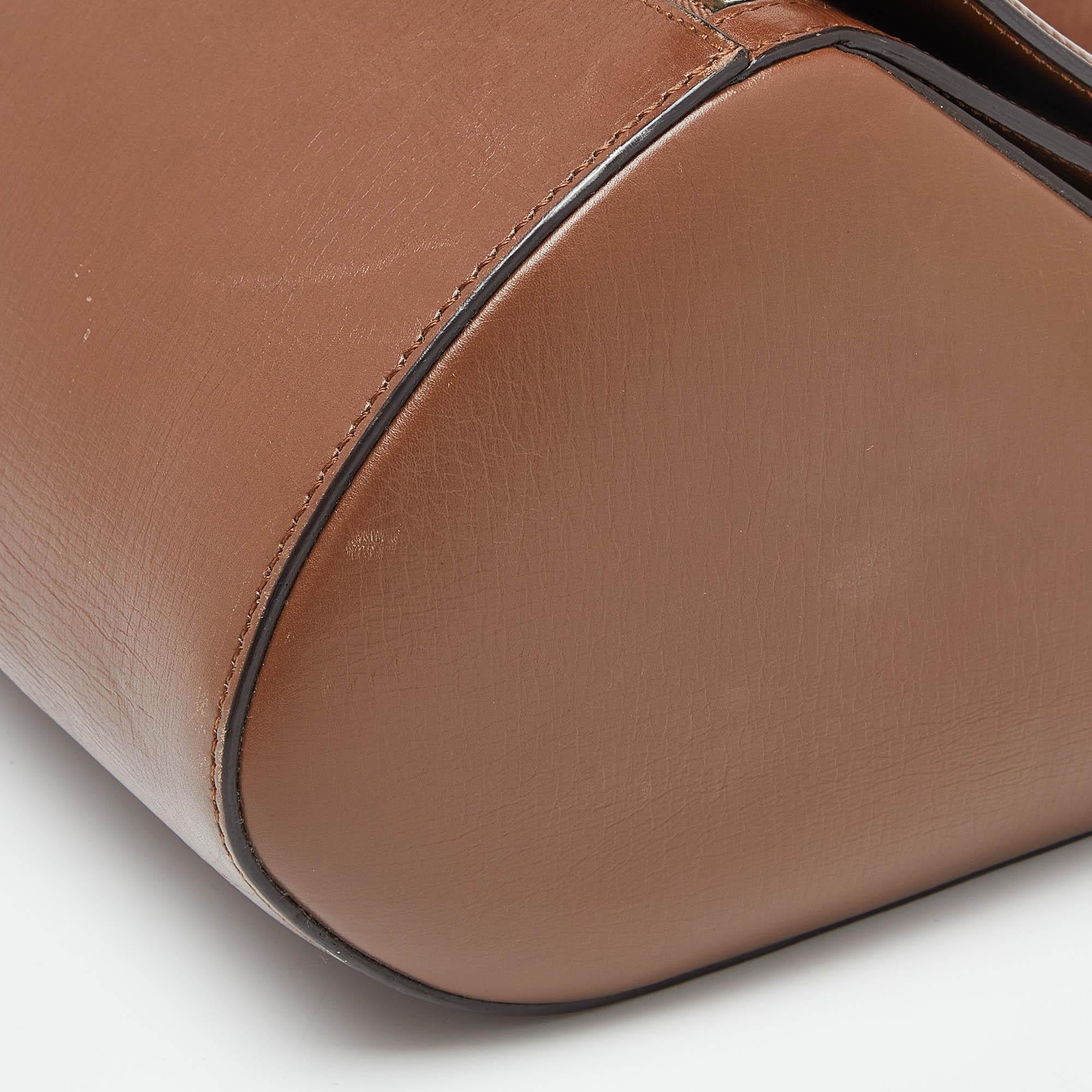 Givenchy Brown Leather Medium Pandora Box Bag For Sale 1
