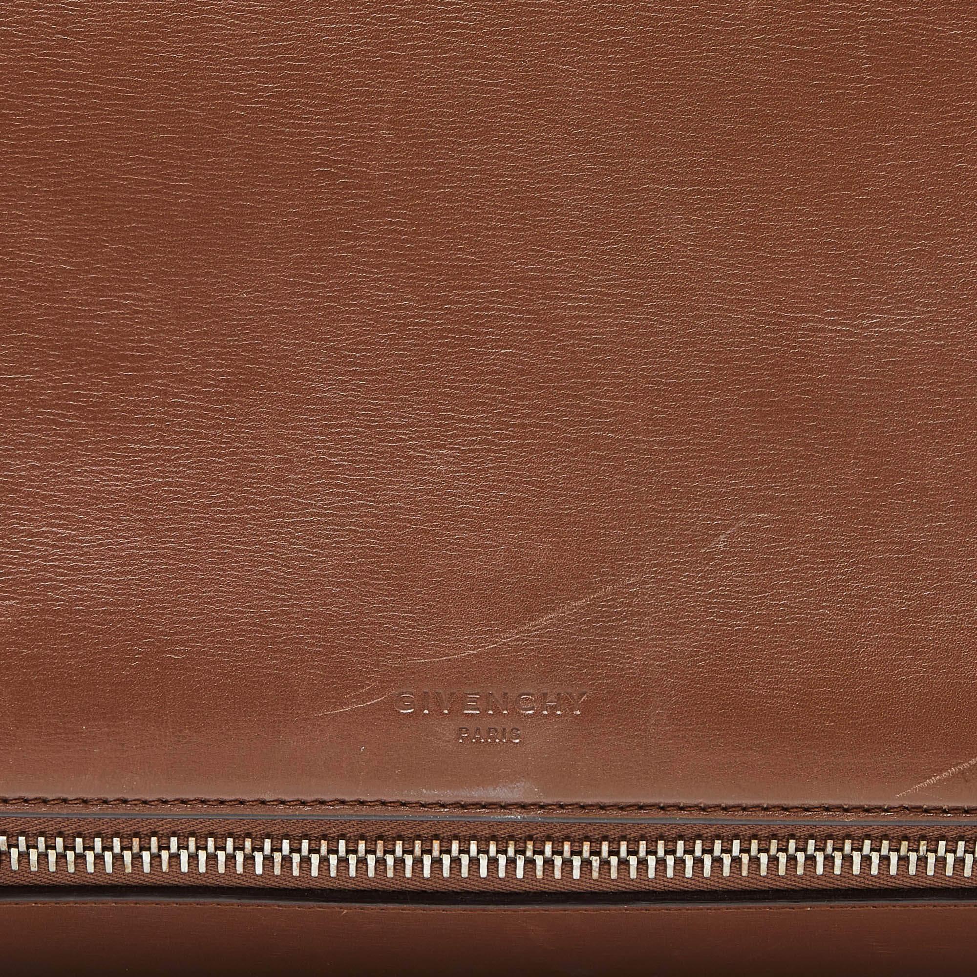 Givenchy Brown Leather Medium Pandora Box Bag For Sale 3