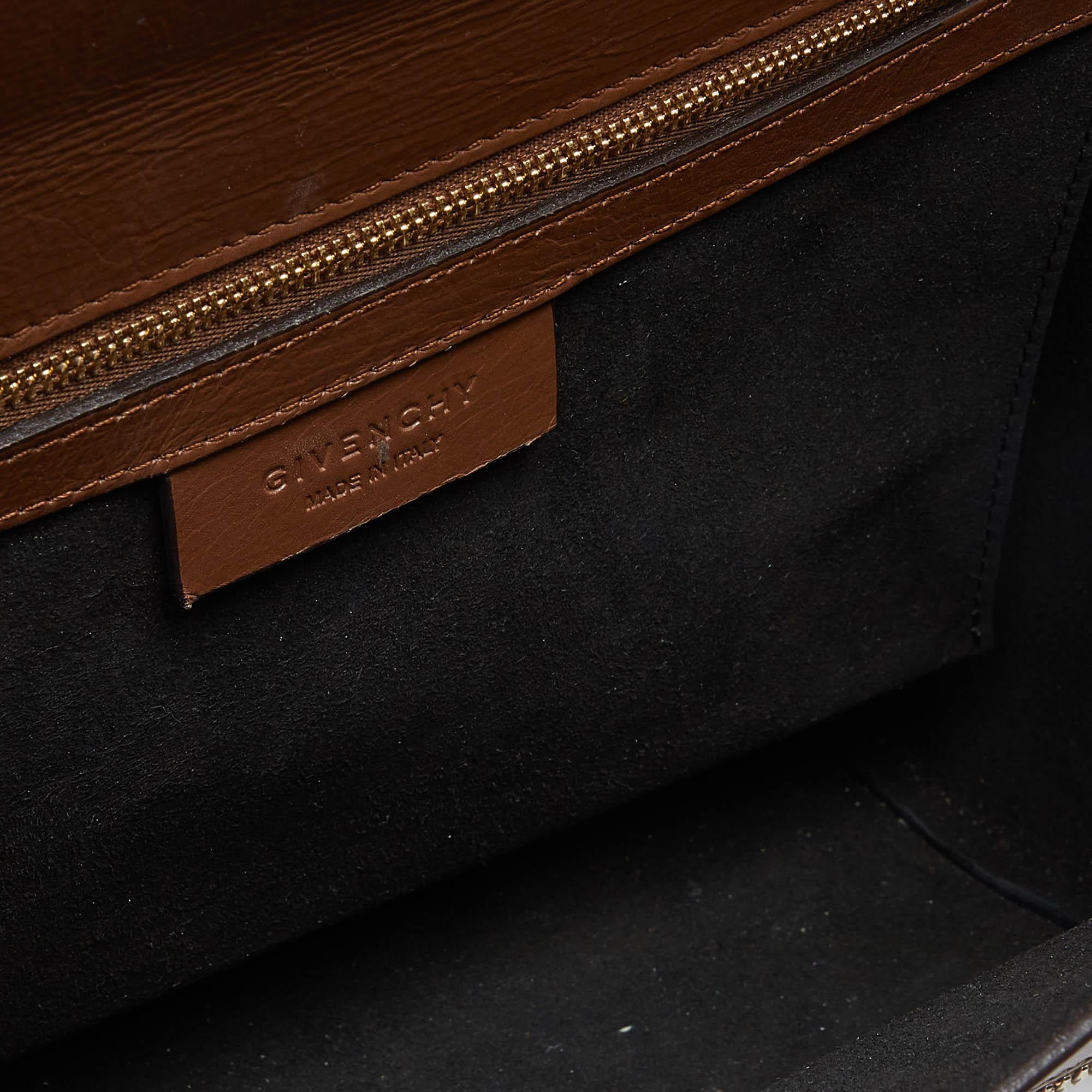 Givenchy Brown Leather Medium Pandora Box Bag For Sale 4