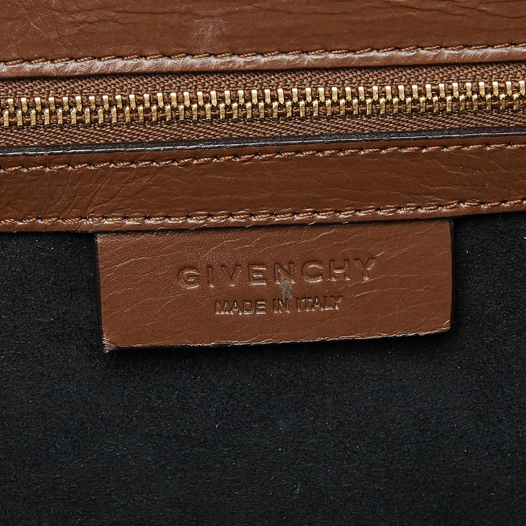 Givenchy Brown Leather Medium Pandora Box Bag For Sale 5