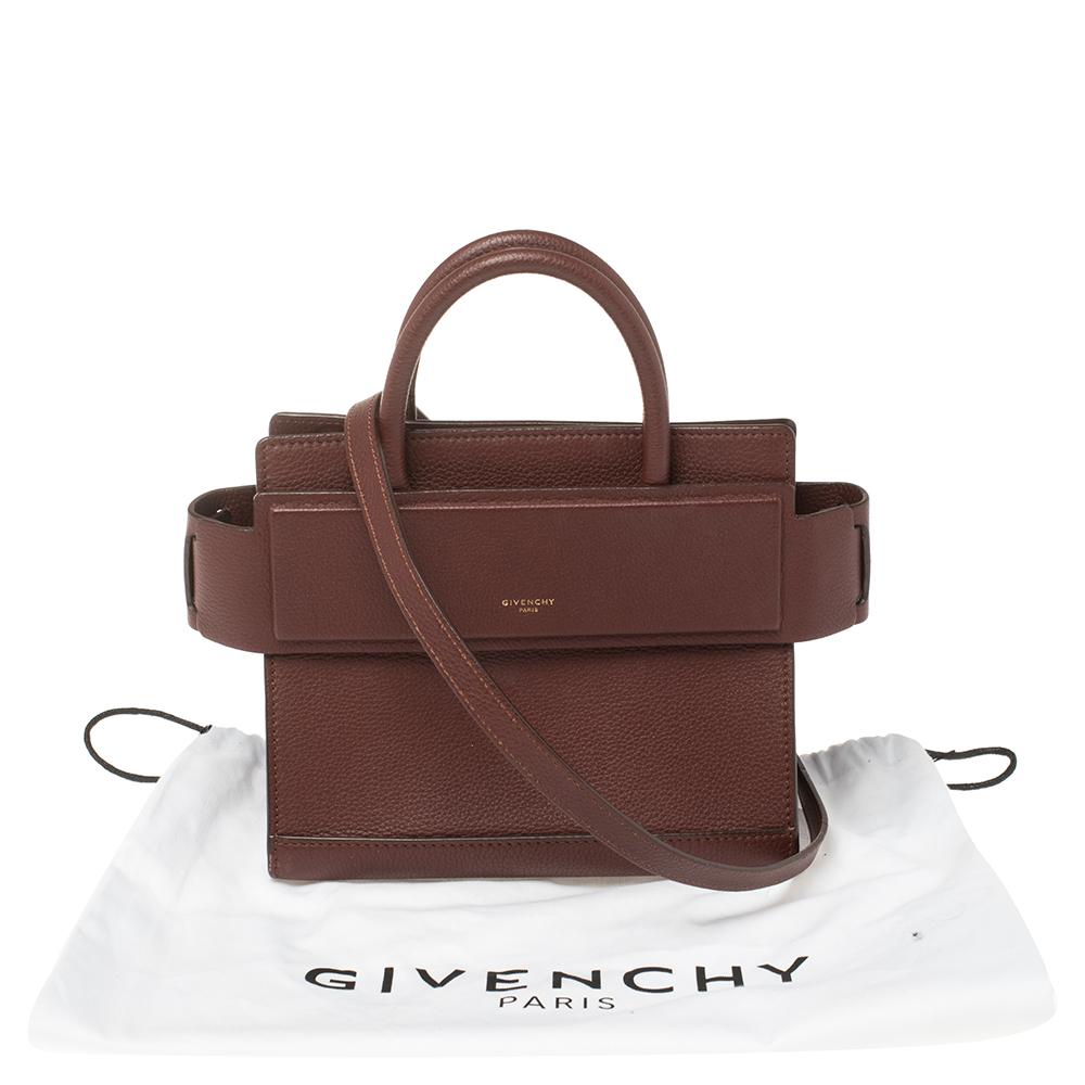 Givenchy Brown Leather Mini Horizon Bag 6