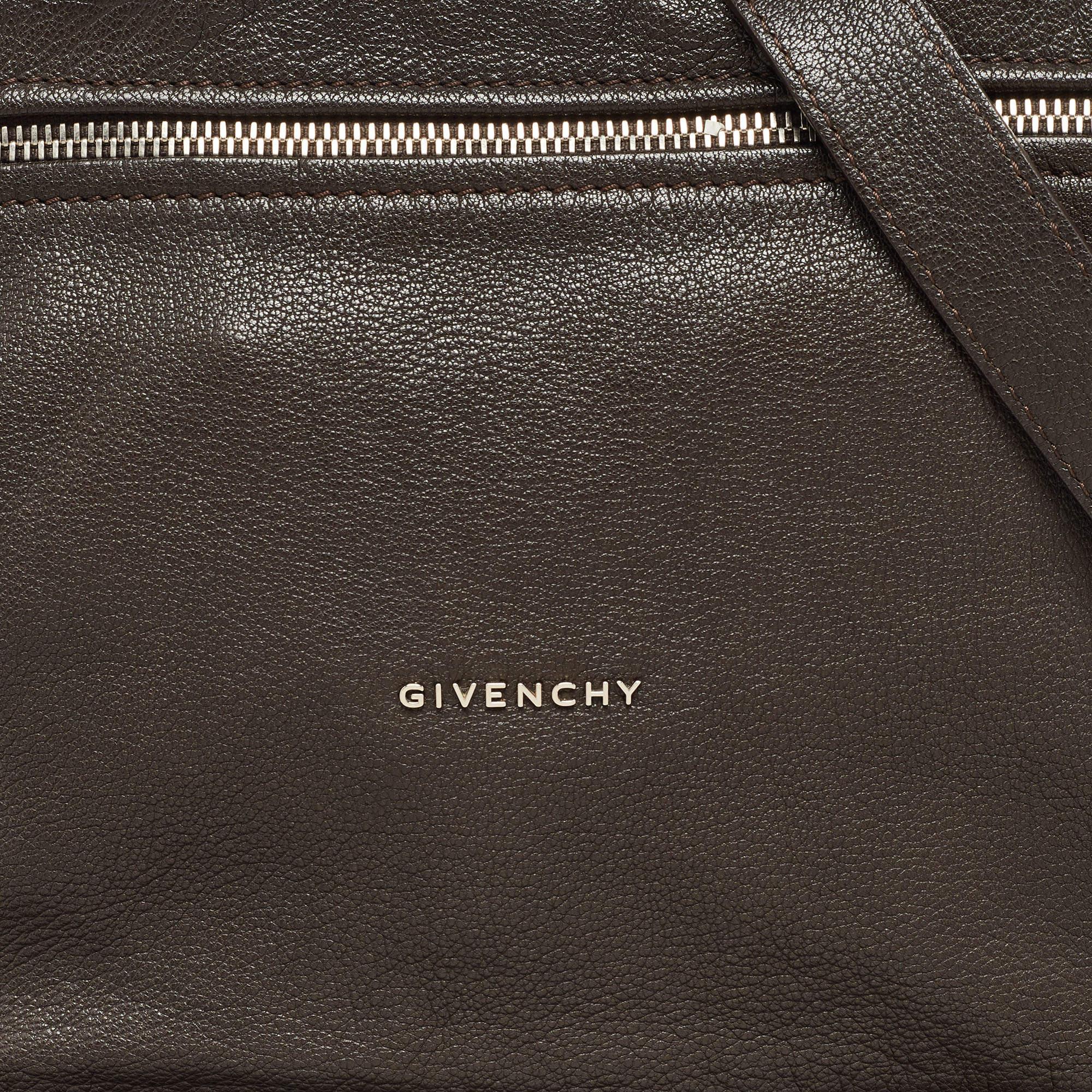 Givenchy Brown Leather Pandora Top Handle Bag For Sale 6