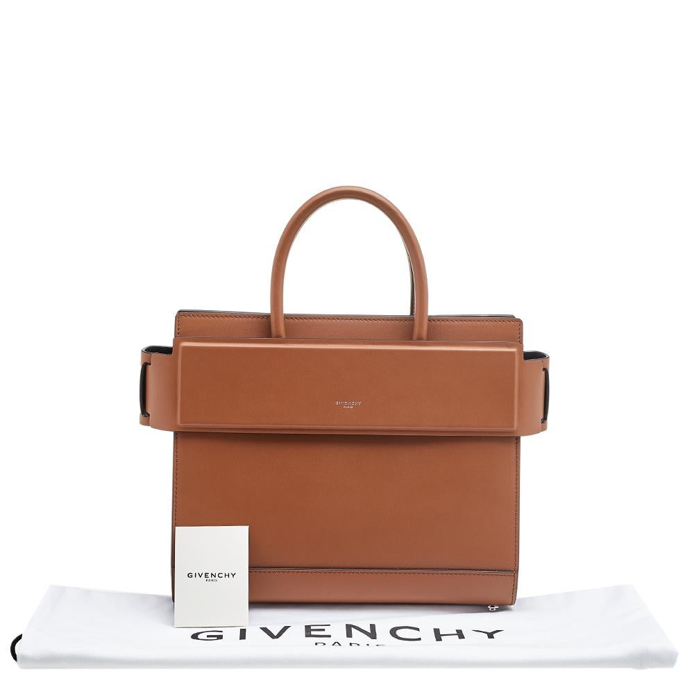 Givenchy Brown Leather Small Horizon Tote 4