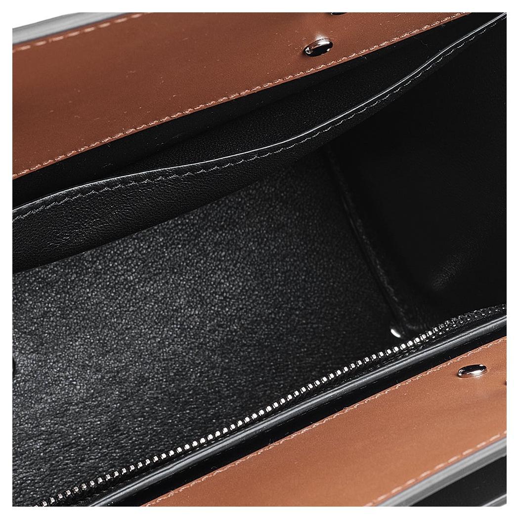 Givenchy Brown Leather Small Horizon Tote In Excellent Condition In Dubai, Al Qouz 2
