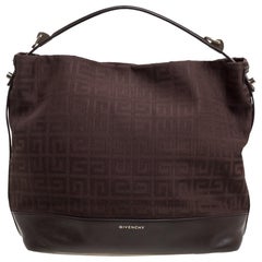 Givenchy Brown Monogram Canvas and Leather Hobo