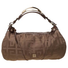 Givenchy Brown Monogram Canvas and Leather Hobo