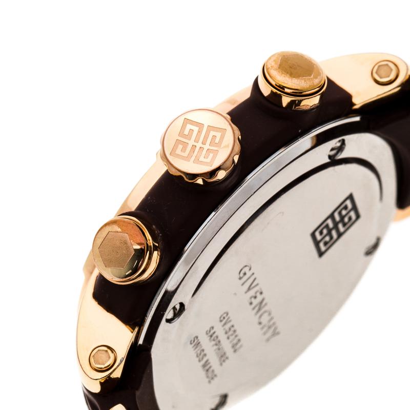 Contemporary Givenchy Brown Rose Gold Stainless Steel GV-5213J Men's Wristwatch 48MM