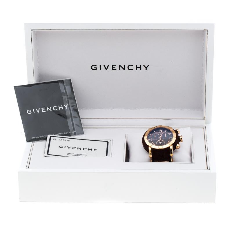 Givenchy Brown Rose Gold Stainless Steel GV-5213J Men's Wristwatch 48MM 1
