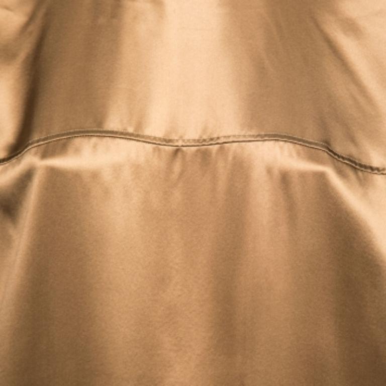 Givenchy Brown Satin Silk Crewneck Oversized Tunic M For Sale 1