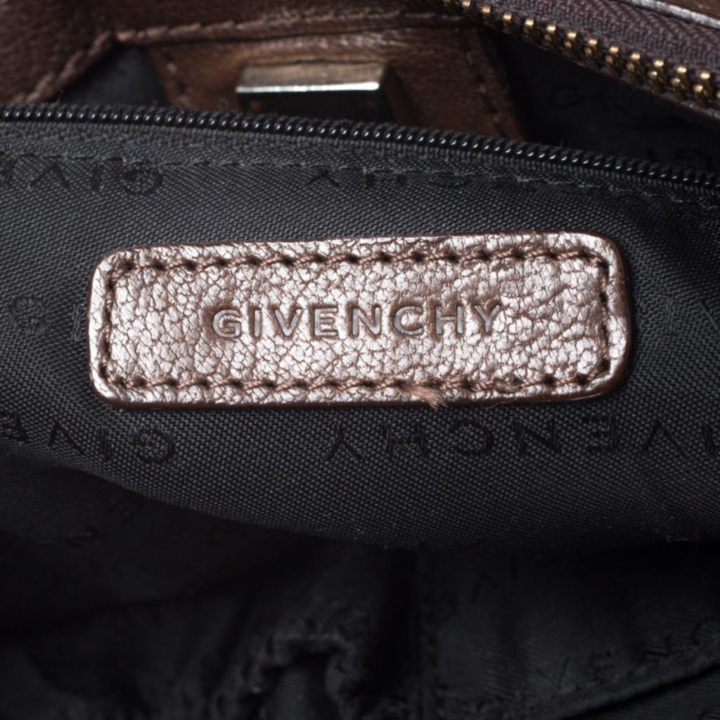 Givenchy Brown Signature Canvas and Leather Satchel 6