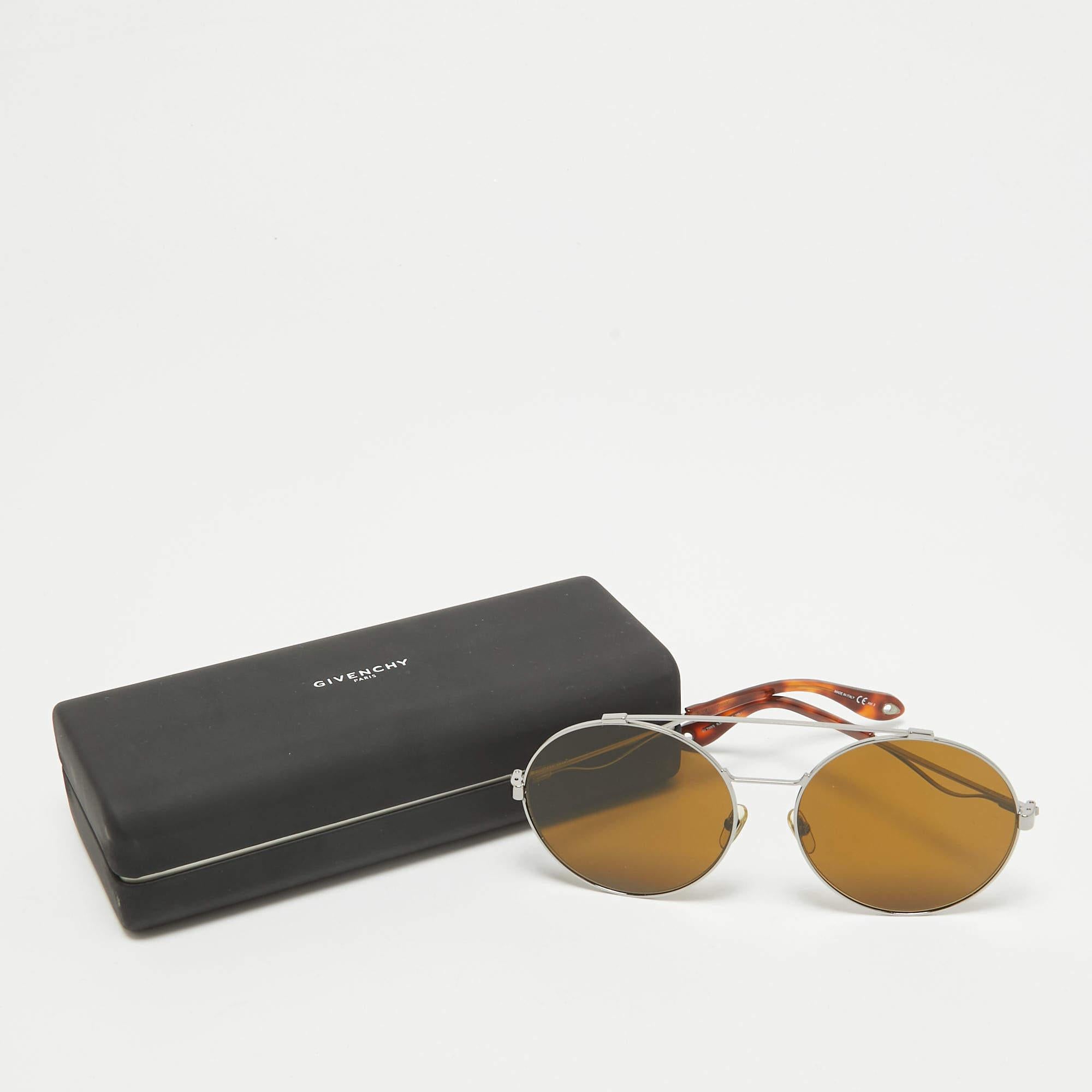 Women's Givenchy Brown/Silver Tone GV 7048/S Run Away Round Sunglasses