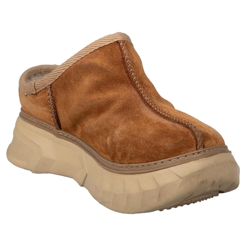 Givenchy Brown Suede Marshmallow Mules Size IT 41 For Sale