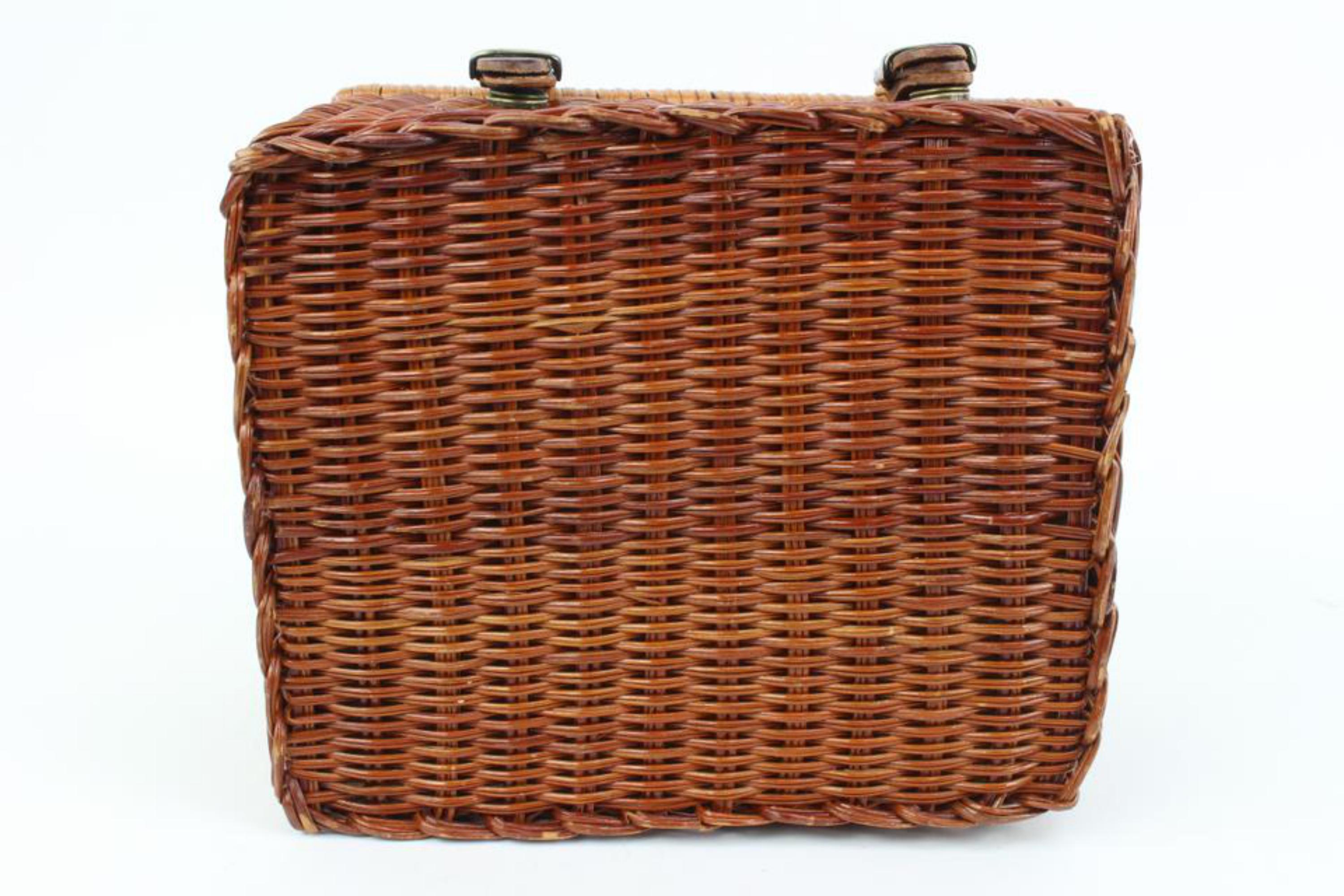 Givenchy Brown Wicker Straw Raffia Basket Bag 16gi323s For Sale 4