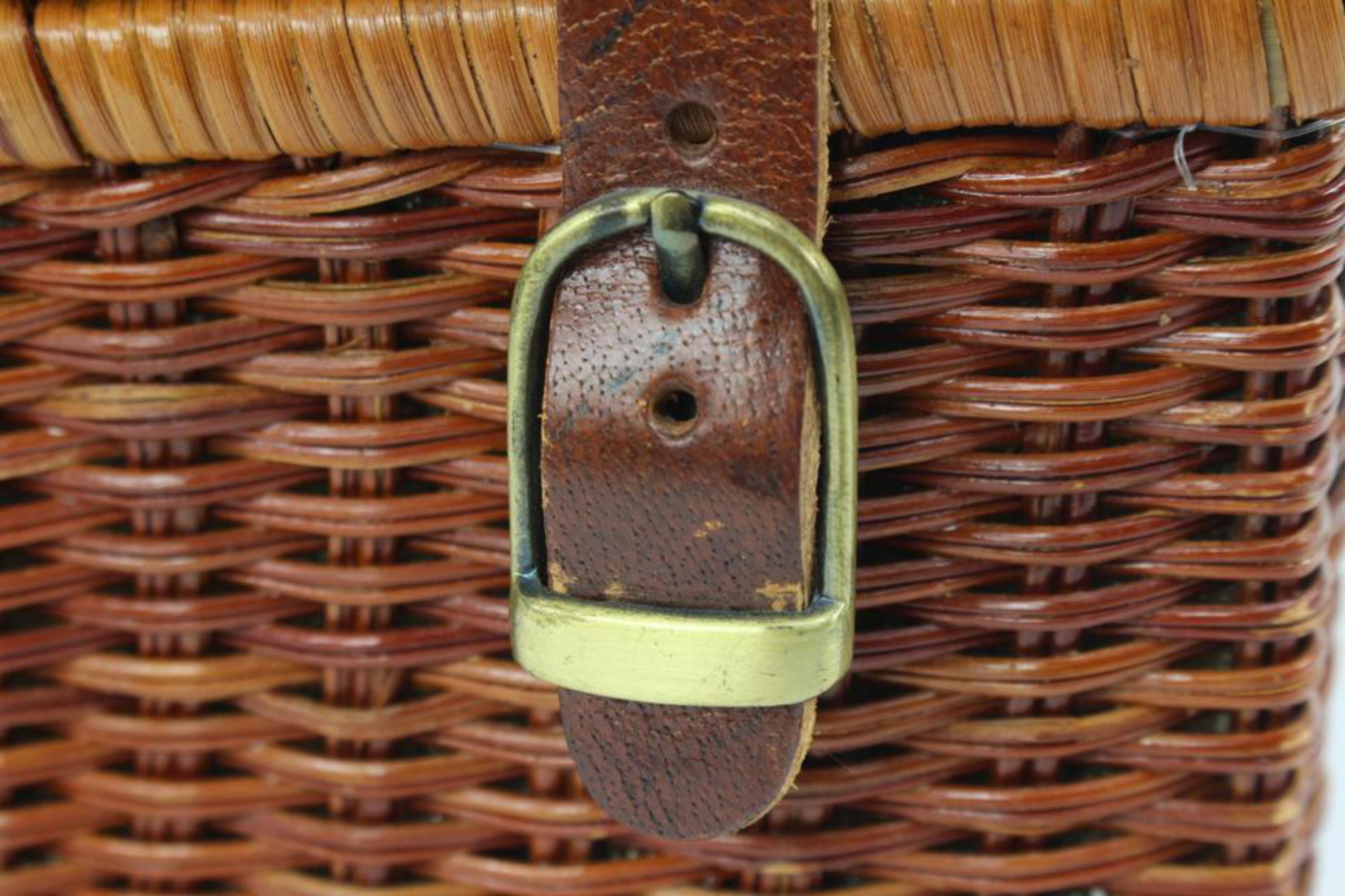 Givenchy Brown Wicker Straw Raffia Basket Bag 16gi323s For Sale 5
