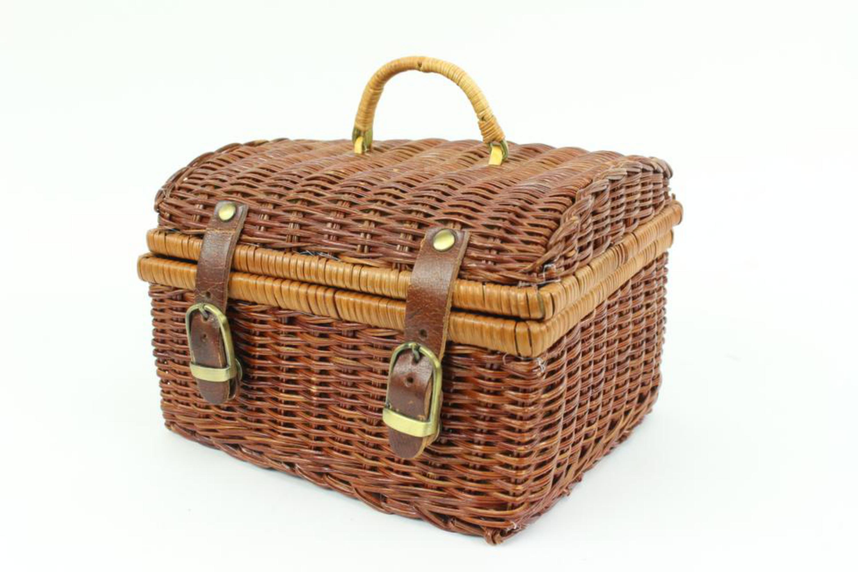 Givenchy Brown Wicker Straw Raffia Basket Bag 16gi323s
Measurements: Length:  8