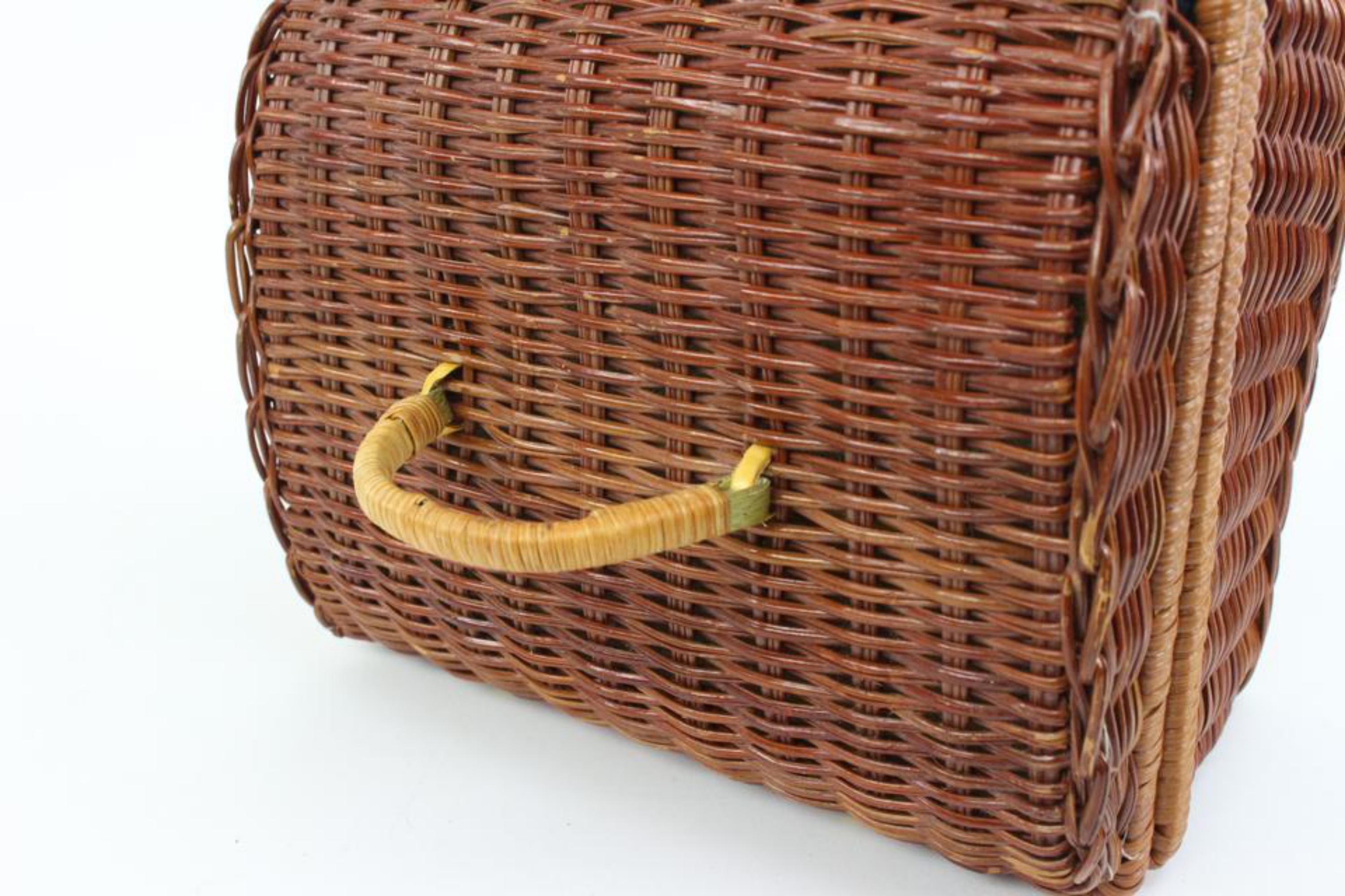 Givenchy Brown Wicker Straw Raffia Basket Bag 16gi323s For Sale 1