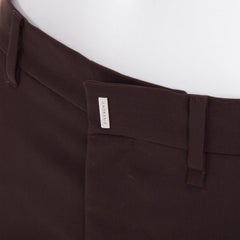GIVENCHY: pantaloni corti con risvolto in misto lana marrone e tasche con cerniera argentata, modello FR46 S