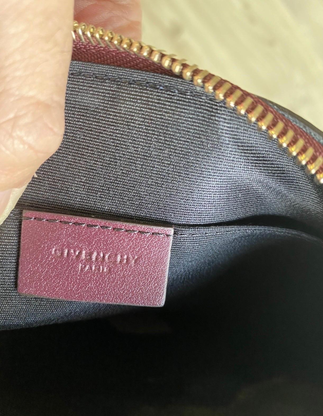 Givenchy burgundi leather Clutch Bag For Sale 1