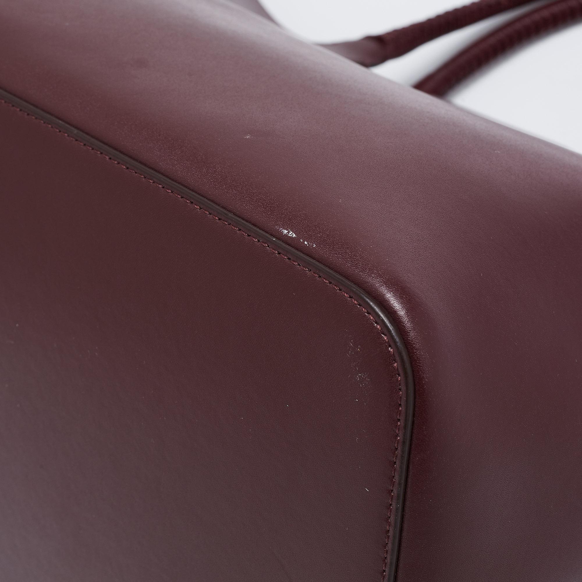 Givenchy Burgundy Leather Antigona Whipstitch Handle Tote 1