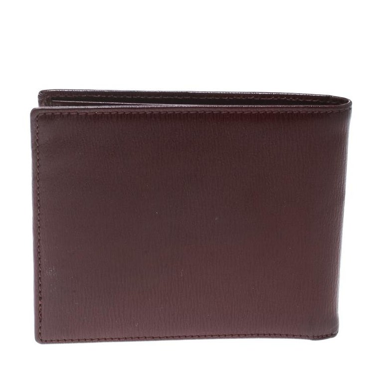 Givenchy Burgundy Leather Bi Fold Wallet For Sale at 1stDibs