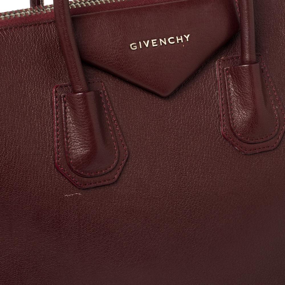 Givenchy Burgundy Leather Medium Antigona Satchel 1