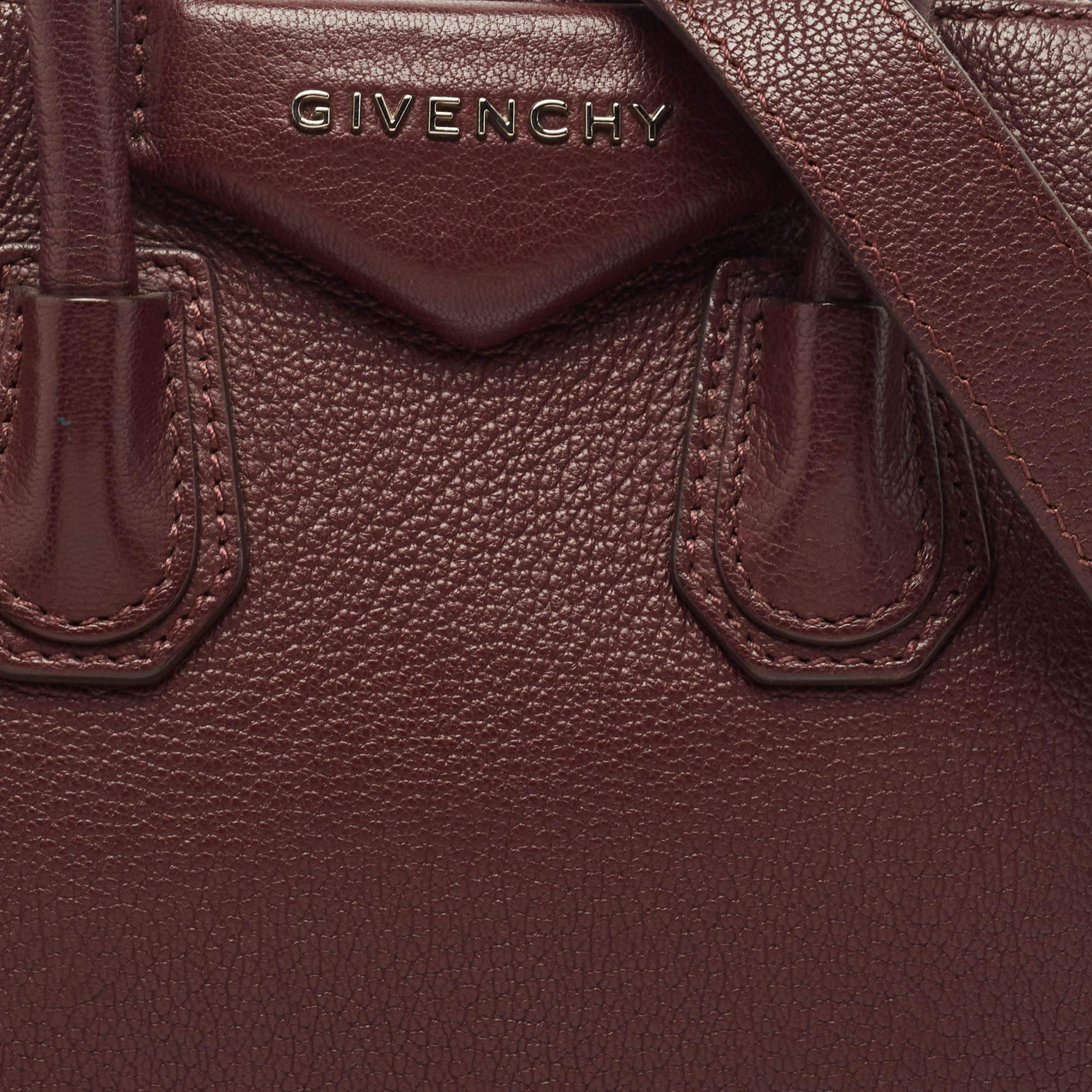 Givenchy Burgundy Leather Mini Antigona Satchel 7