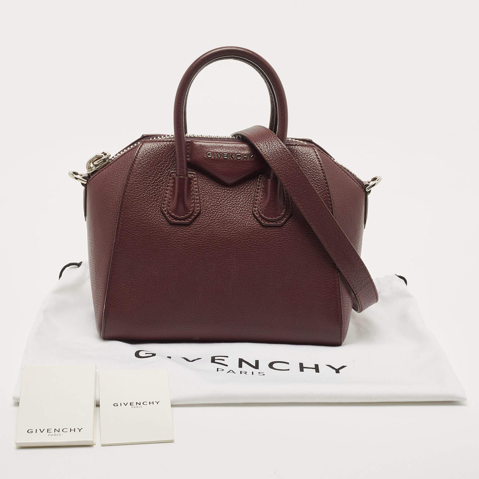 Givenchy Burgundy Leather Mini Antigona Satchel 13