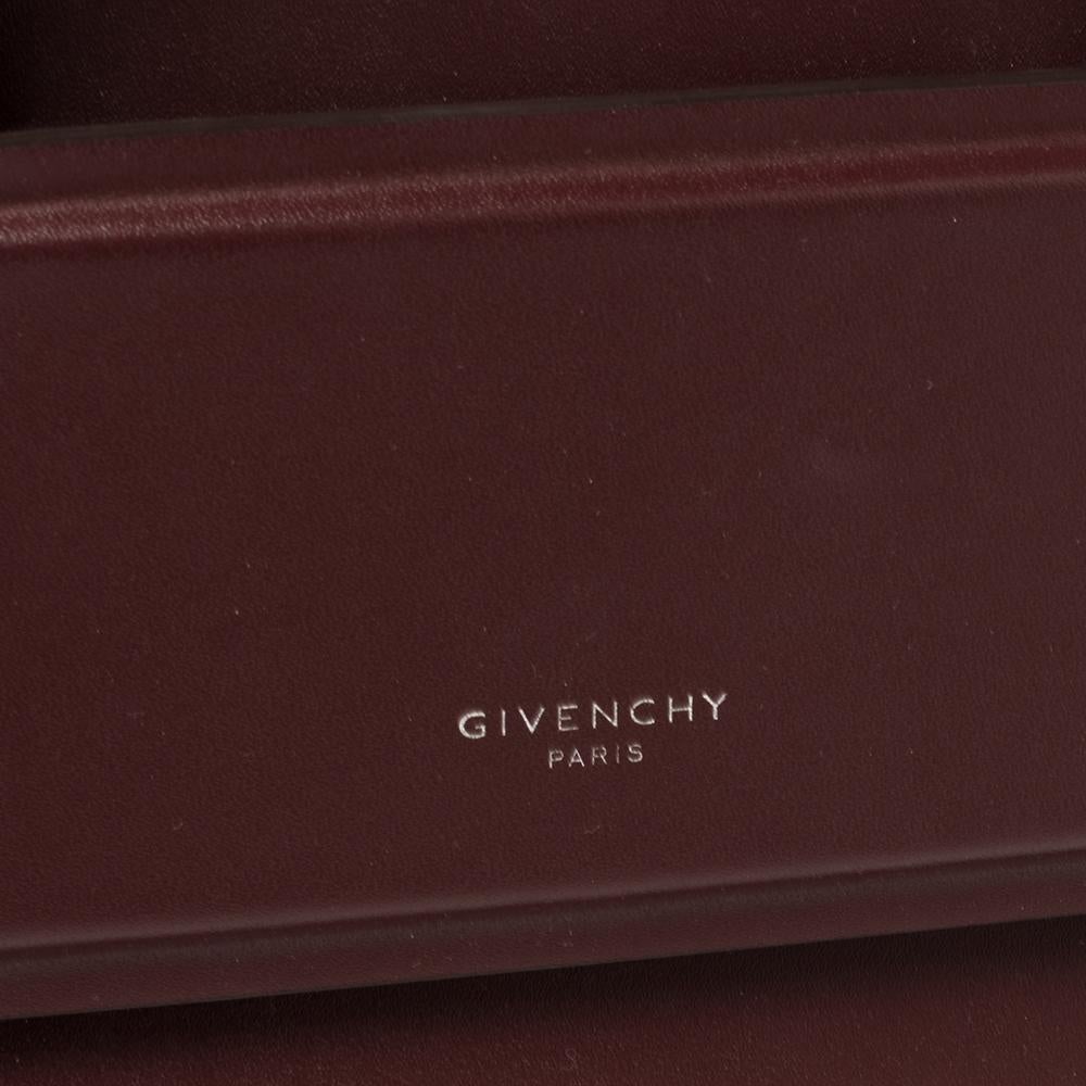 Givenchy Burgundy Leather Mini Horizon Crossbody Bag 2