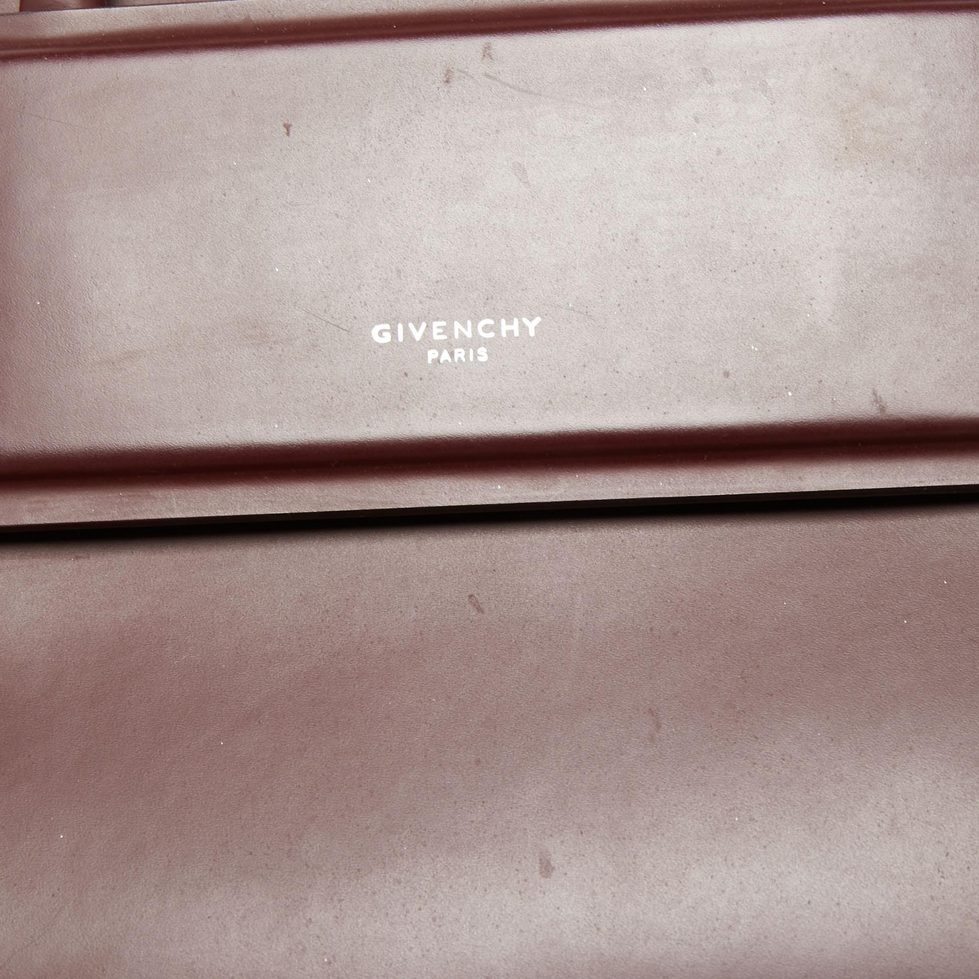 Givenchy Burgundy Leather Mini Horizon Crossbody Bag 2